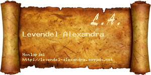 Levendel Alexandra névjegykártya